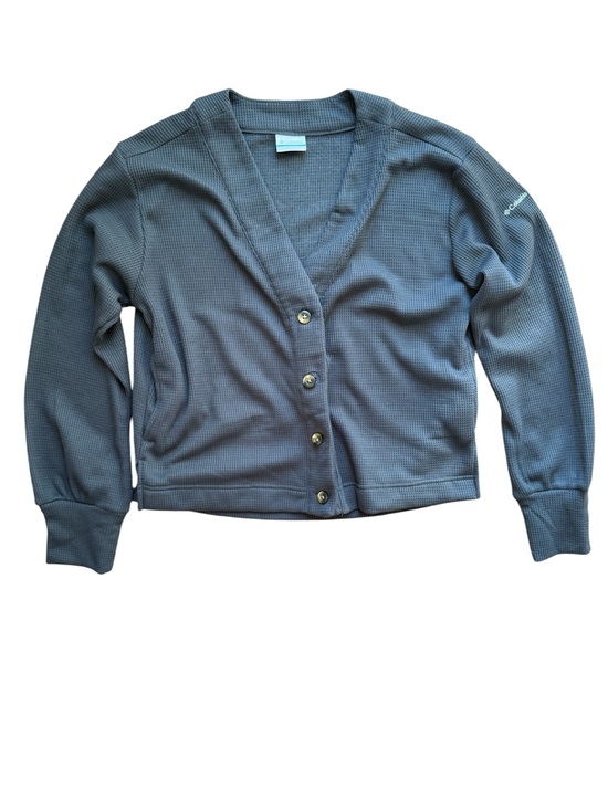 Columbia Sweaters - Columbia Holly Hideaway Cardigan Women's M Omni Wick Waffle Knit Button Front